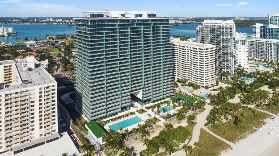 Real Estate Photography - 10201 Collins Avenue, 2301 S, Bal Harbour, FL, 33154 - Aerial View