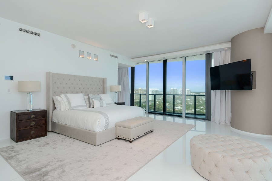 Real Estate Photography - 19575 Collins Ave, 23, Sunny Isles Beach, FL, 33160 - Primary Bedroom