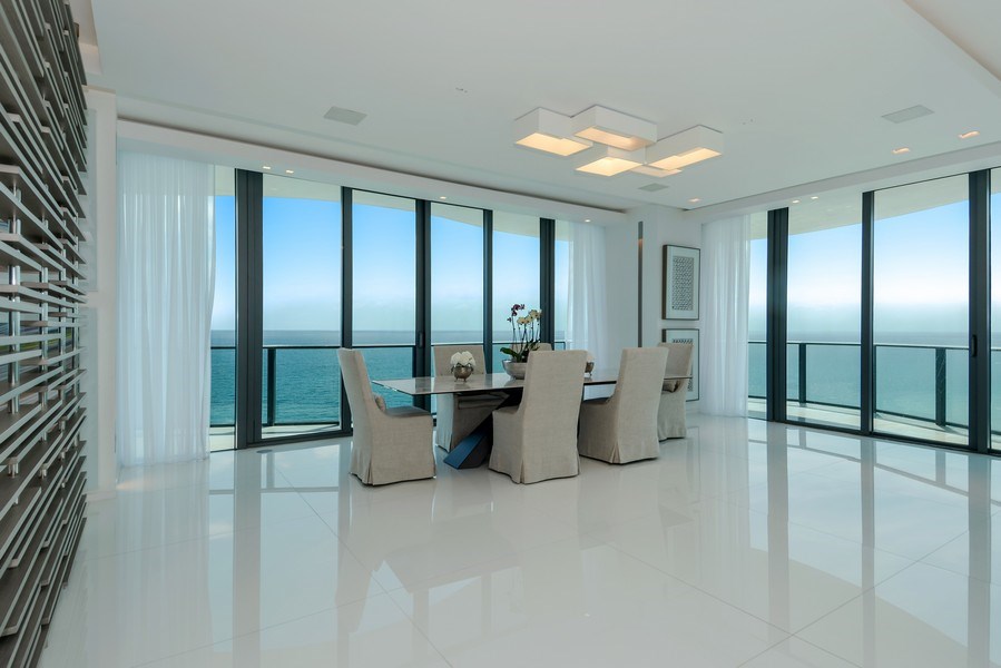 Real Estate Photography - 19575 Collins Ave, 23, Sunny Isles Beach, FL, 33160 - Dining Room
