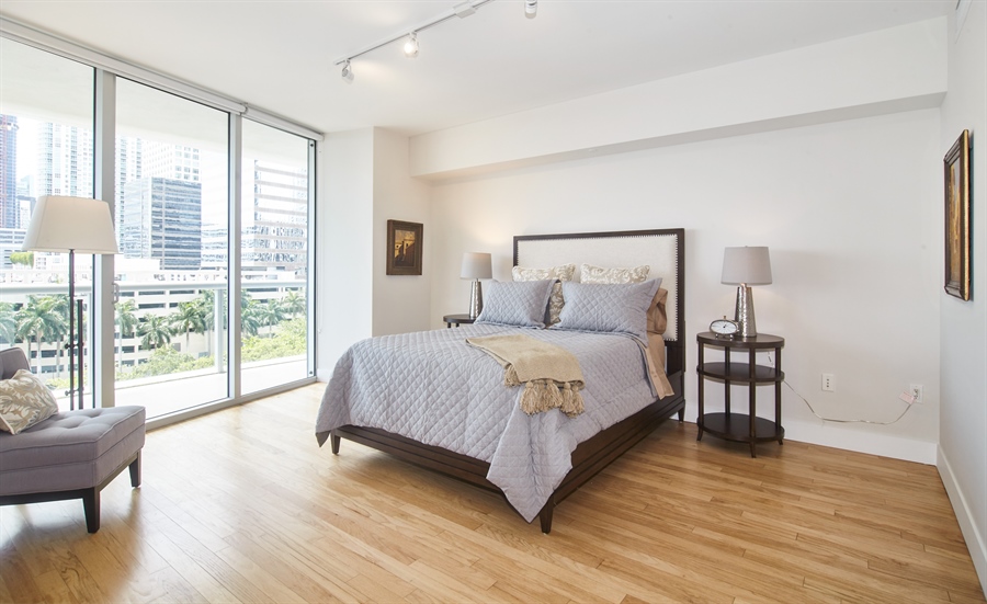 Real Estate Photography - 495 Brickell Ave, 801, Miami, FL, 33131 - Primary Bedroom