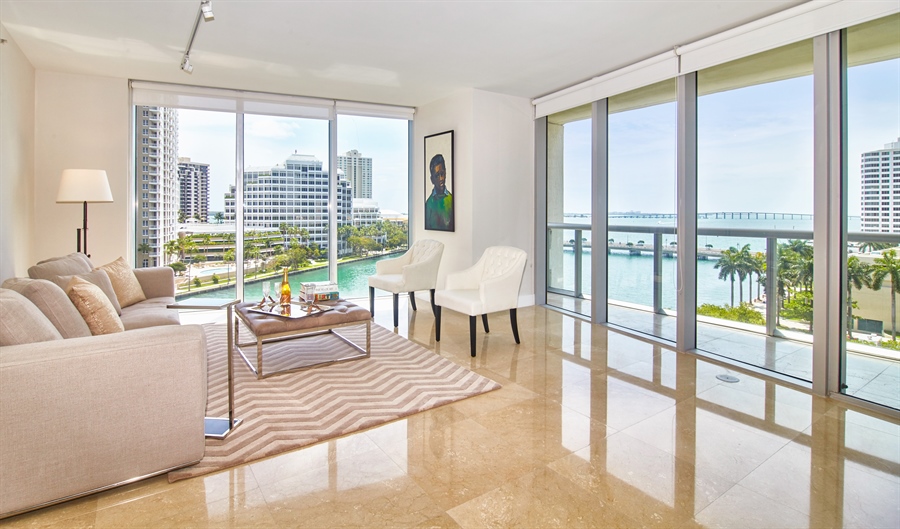 Real Estate Photography - 495 Brickell Ave, 801, Miami, FL, 33131 - Dining Room