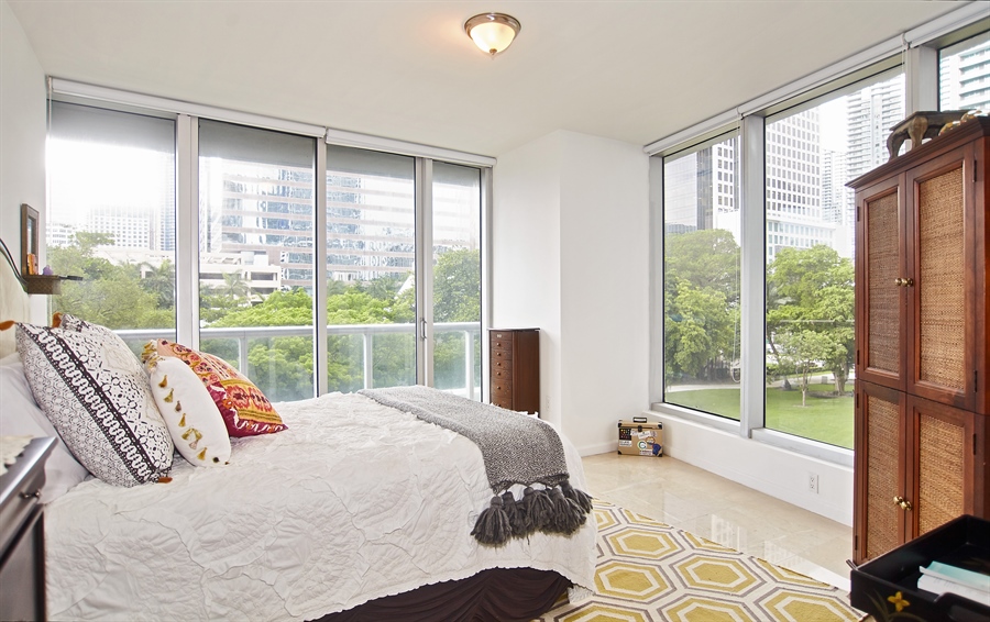Real Estate Photography - 495 Brickell Ave, 411, Miami, FL, 33131 - Primary Bedroom