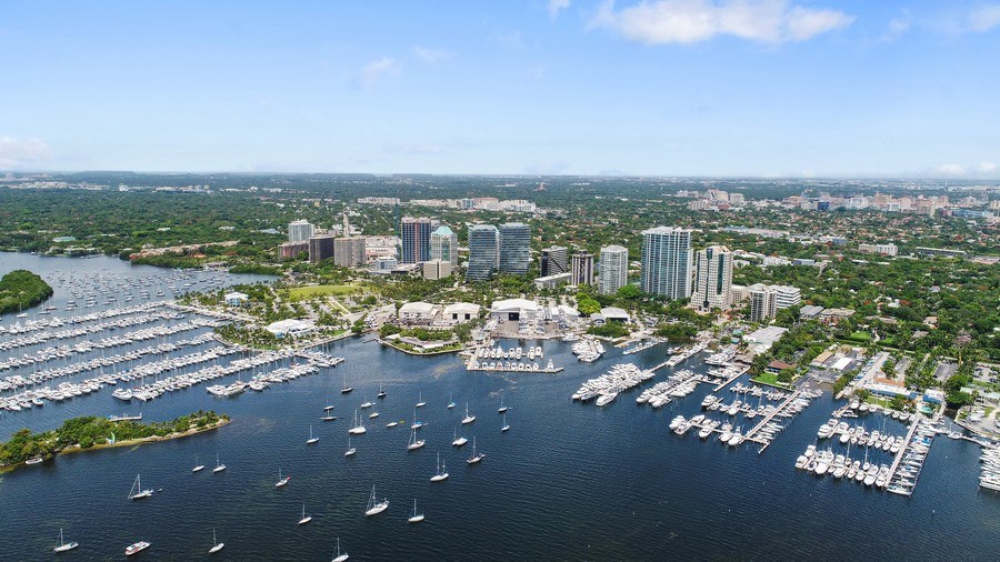 Real Estate Photography - 2675 S Bayshore Dr, 501, Coconut Grove, FL, 33133 - Aerial View