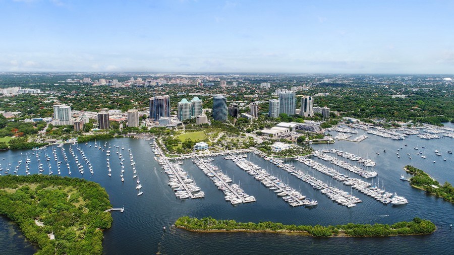 Real Estate Photography - 2675 S Bayshore Dr, 501, Coconut Grove, FL, 33133 - Aerial View