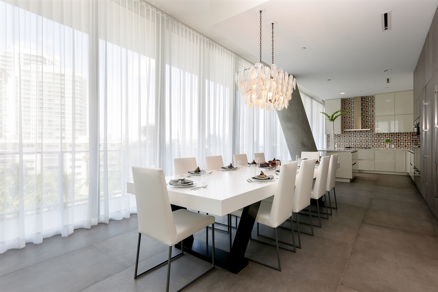 Real Estate Photography - 2675 S Bayshore Dr, 501, Coconut Grove, FL, 33133 - Dining Room