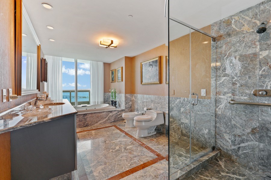 Real Estate Photography - 1643 Brickell Ave, 2904, Miami, FL, 33129 - Primary Bathroom