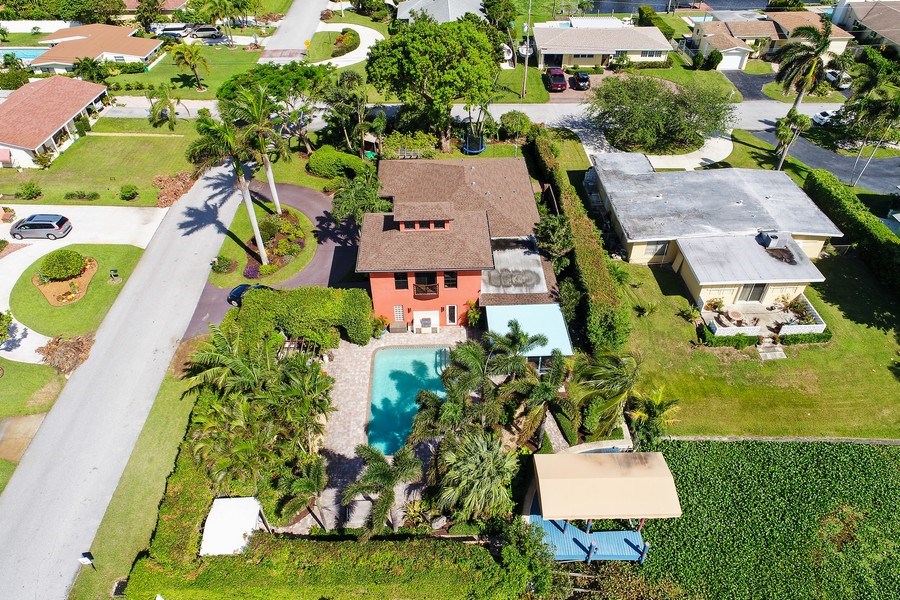 Real Estate Photography - 6520 Lake Clarke Drive, West Palm Beach, FL, 33406 - Aerial View