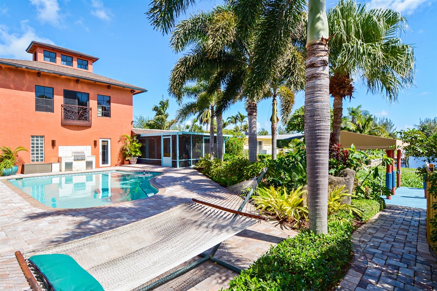 Real Estate Photography - 6520 Lake Clarke Drive, West Palm Beach, FL, 33406 - Back Yard