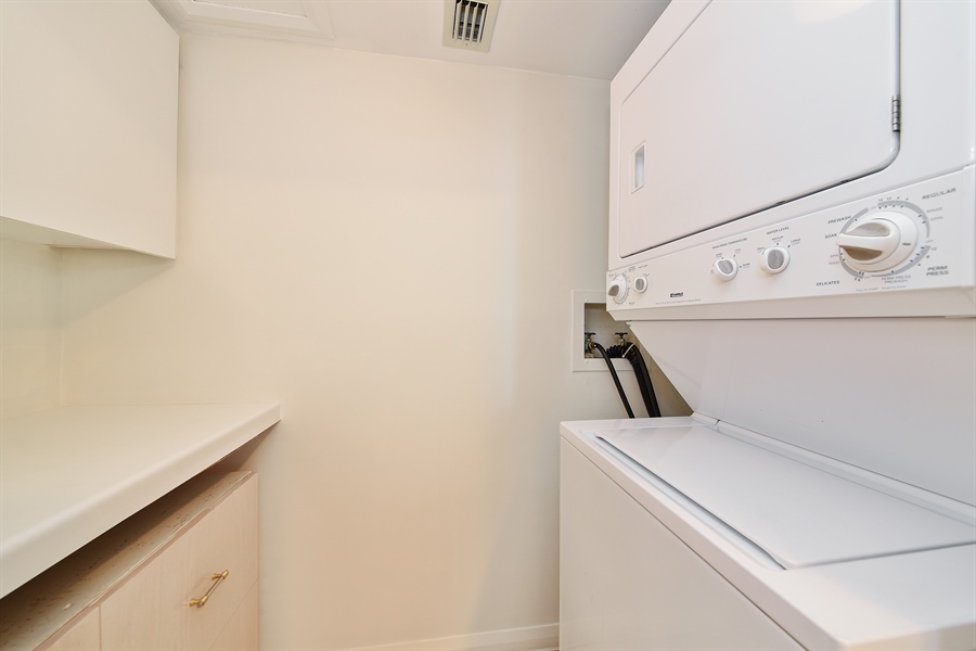 Real Estate Photography - 115 Lakeshore Drive, 1146, North Palm Beach, FL, 33408 - Laundry Room
