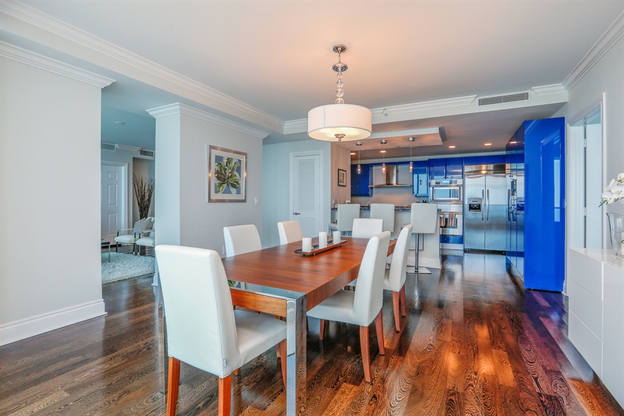 Real Estate Photography - 1 N Fort Lauderdale Beach Blvd, 1804, Fort Lauderdale, FL, 33304 - Kitchen / Dining Room