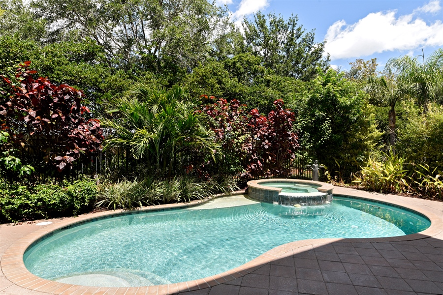 Real Estate Photography - 17590 Circle Pond Court, Boca Raton, FL, 33496 - Free Form Pool and Spa