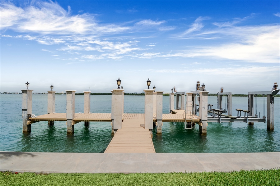 Real Estate Photography - 240 Bal Bay Drive, Bal Harbour, FL, 33154 - Dock
