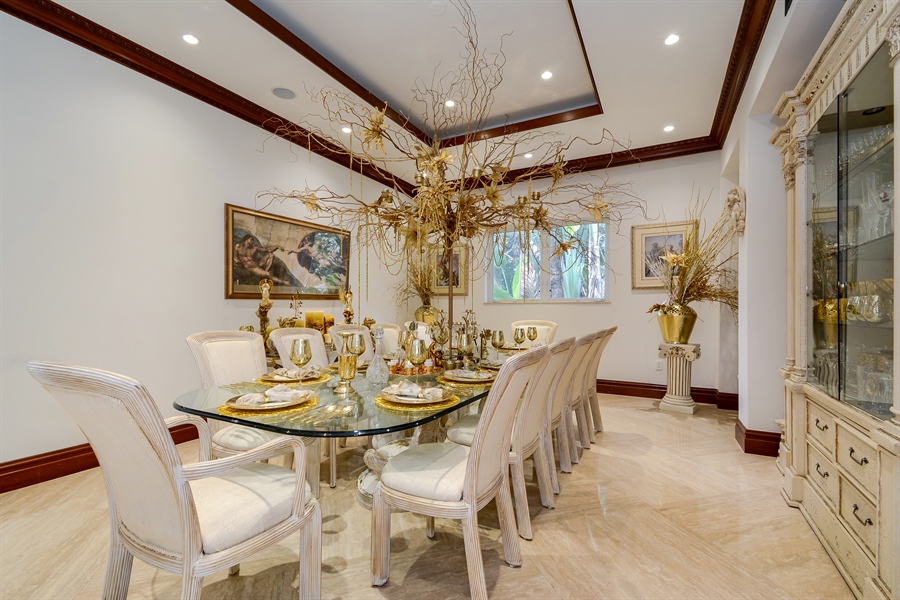 Real Estate Photography - 240 Bal Bay Drive, Bal Harbour, FL, 33154 - Dining Room