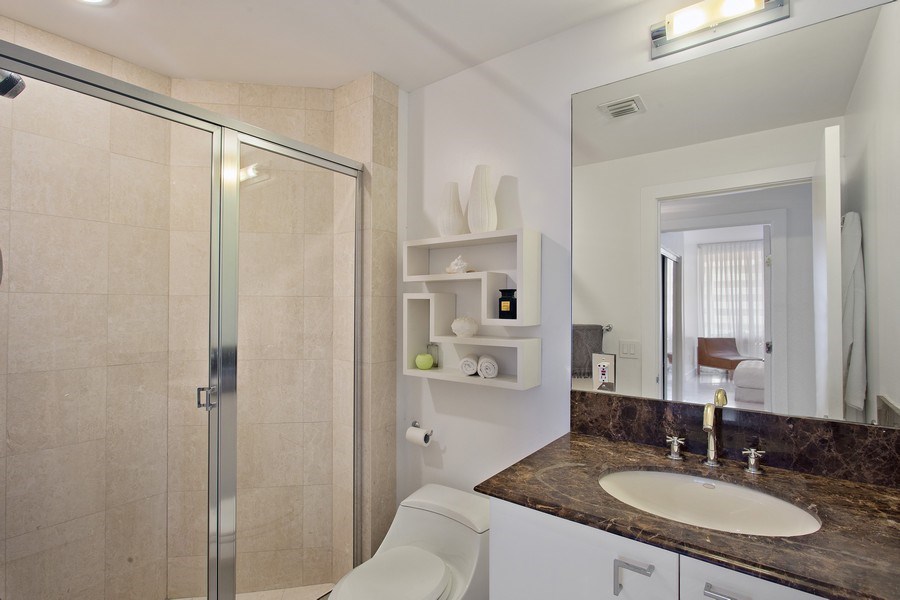 Real Estate Photography - 60 Edgewater Drive, Miami, FL, 33133 - 2nd Bathroom