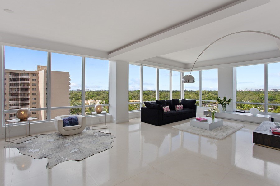 Real Estate Photography - 60 Edgewater Drive, Miami, FL, 33133 - Living Room