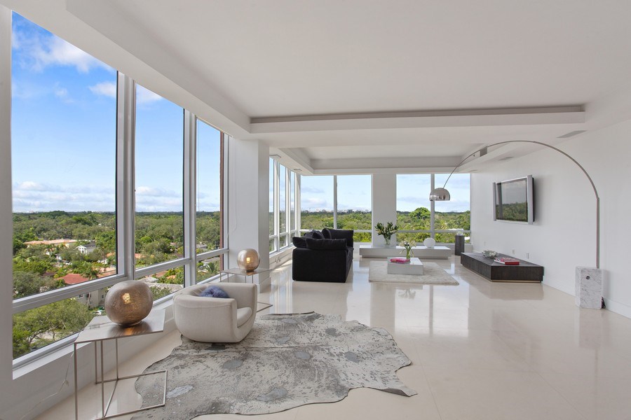 Real Estate Photography - 60 Edgewater Drive, Miami, FL, 33133 - Living Room