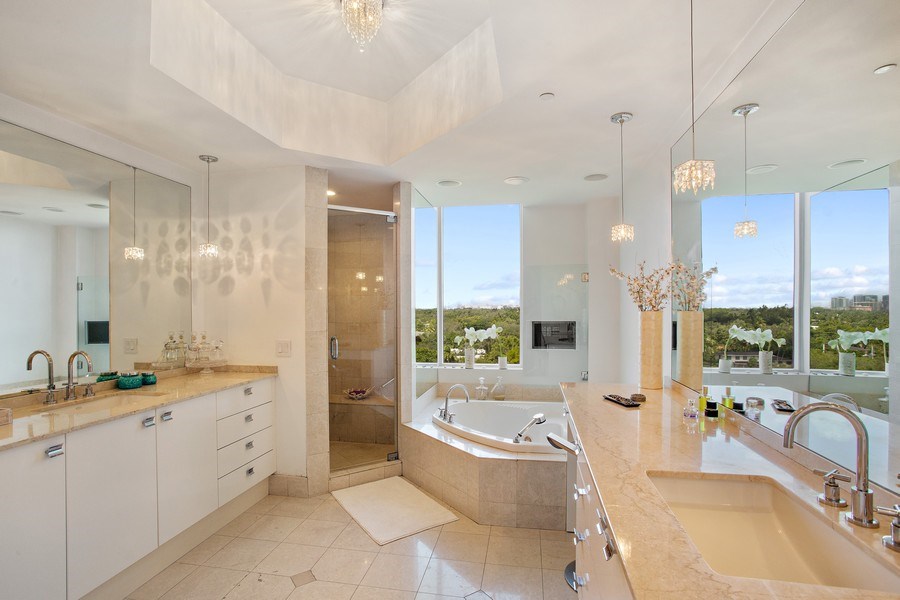 Real Estate Photography - 60 Edgewater Drive, Miami, FL, 33133 - Primary Bathroom