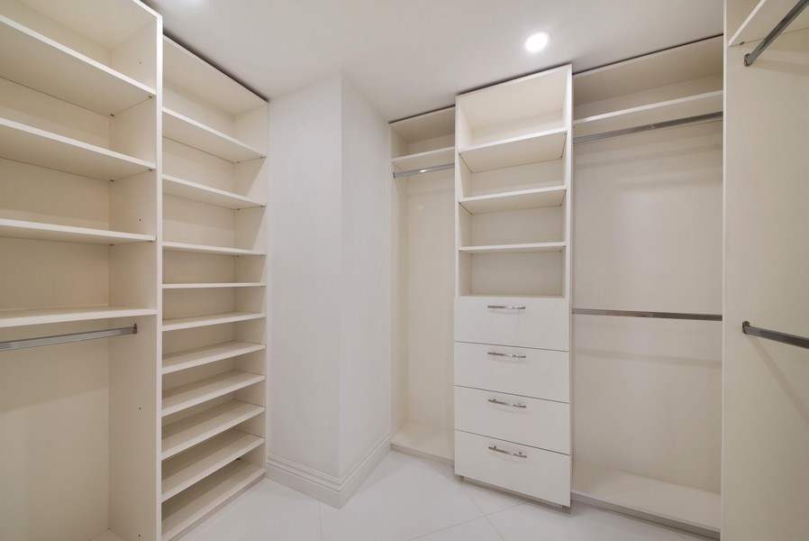 Real Estate Photography - 3610 S. Ocean Blvd., #402, Palm Beach, FL, 33480 - Primary Bedroom Closet