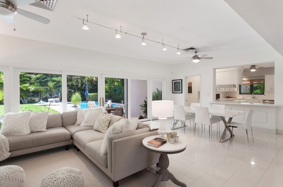 Real Estate Photography - 641 Island Road, Miami, FL, 33137 - Living Room/Dining Room