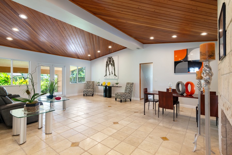 Real Estate Photography - 6520 SW 72nd Court, Miami, FL, 33143 - Living Room / Dining Room