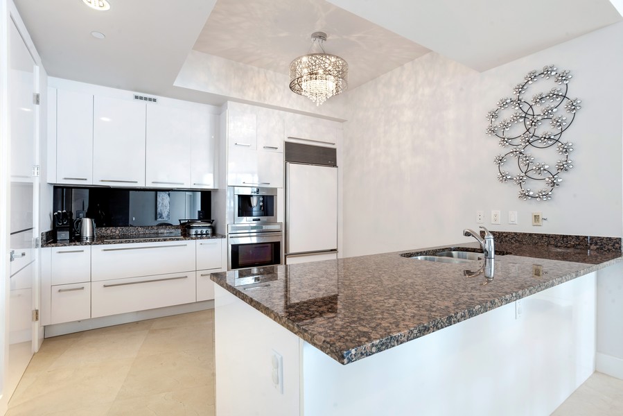 Real Estate Photography - 15901 Collins Avenue, #1907, Sunny Isles Beach, FL, 33160 - Kitchen
