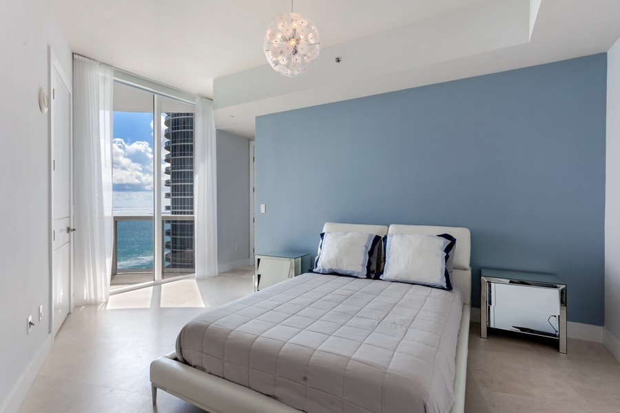 Real Estate Photography - 15901 Collins Avenue, #1907, Sunny Isles Beach, FL, 33160 - Bedroom