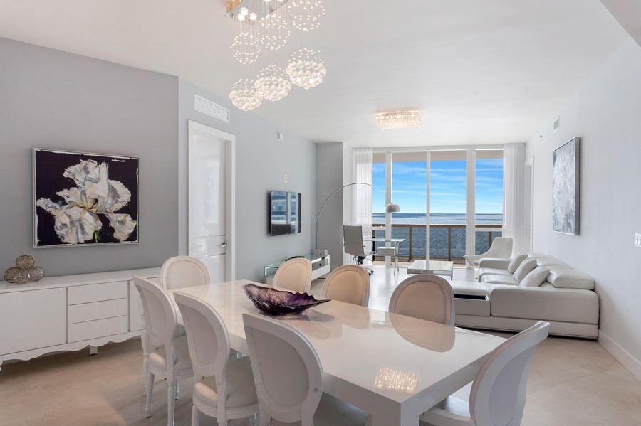 Real Estate Photography - 15901 Collins Avenue, #1907, Sunny Isles Beach, FL, 33160 - Dining Room
