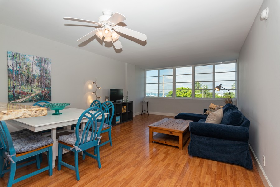 Real Estate Photography - 1670 Lincoln Court, #3D, Miami Beach, FL, 33139 - Living Room / Dining Room