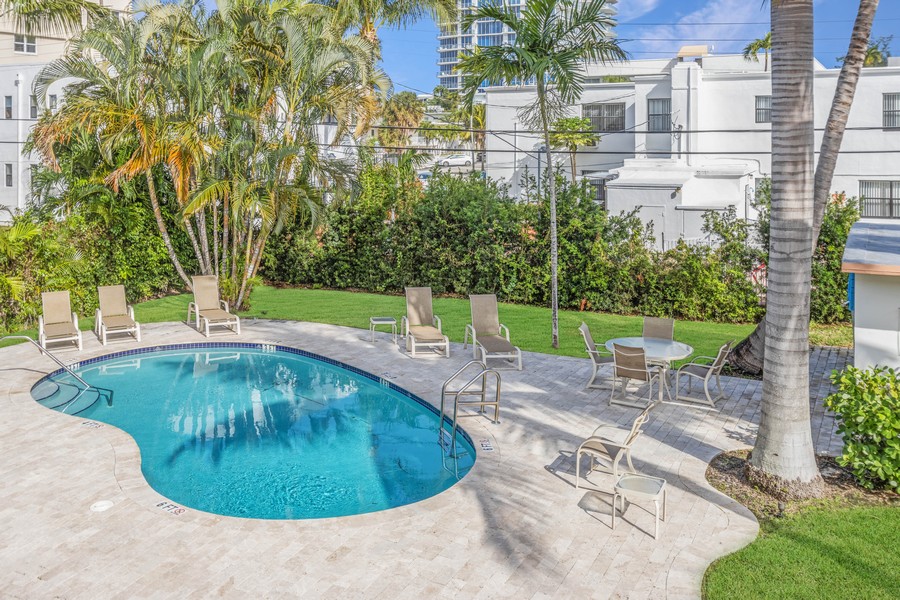 Real Estate Photography - 624 Orton Avenue, #11, Ft. Lauderdale, FL, 33304 - Heated Pool