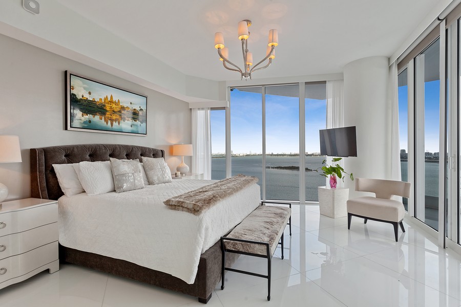 Real Estate Photography - 2020 N. Bayshore Drive, #2502, Miami, FL, 33137 - Primary Bedroom