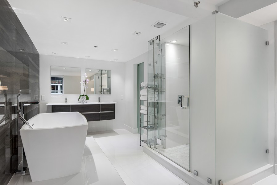 Real Estate Photography - 10175 Collins Ave. #508, Bal Harbour, FL, 33154 - Primary Bathroom