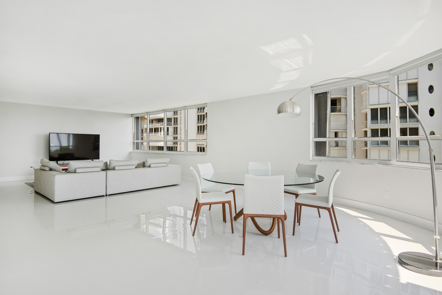 Real Estate Photography - 10175 Collins Ave. #508, Bal Harbour, FL, 33154 - Living Room / Dining Room