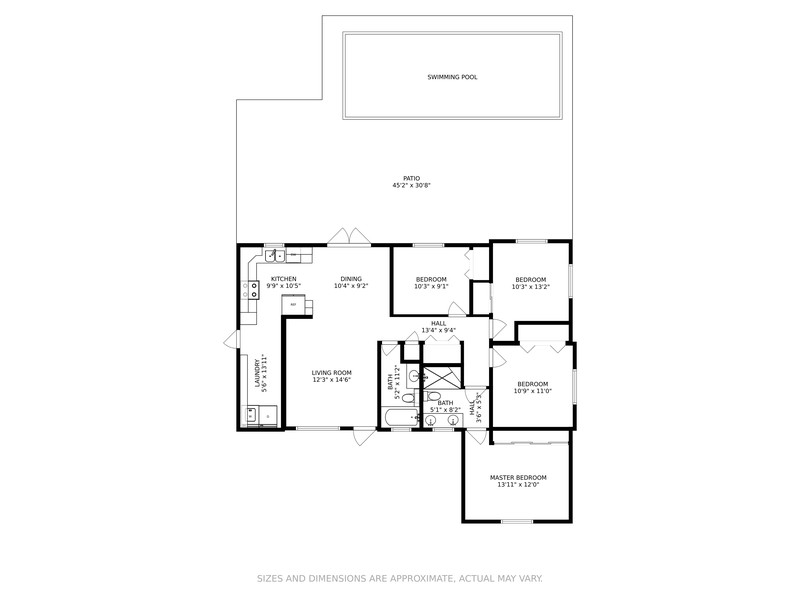 Real Estate Photography - 490 SW 49 Terrace, Margate, FL, 33068 - Floor Plan