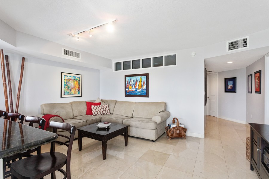 Real Estate Photography - 6423 Collins Ave Apt 307, Miami Beach, FL, 33141 - Living Room