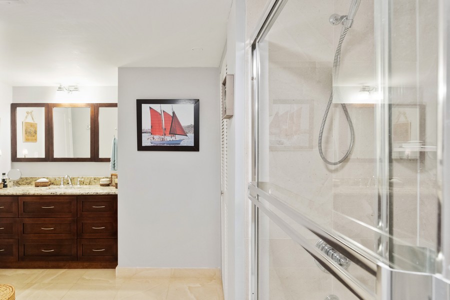 Real Estate Photography - 6423 Collins Ave Apt 307, Miami Beach, FL, 33141 - Primary Bathroom