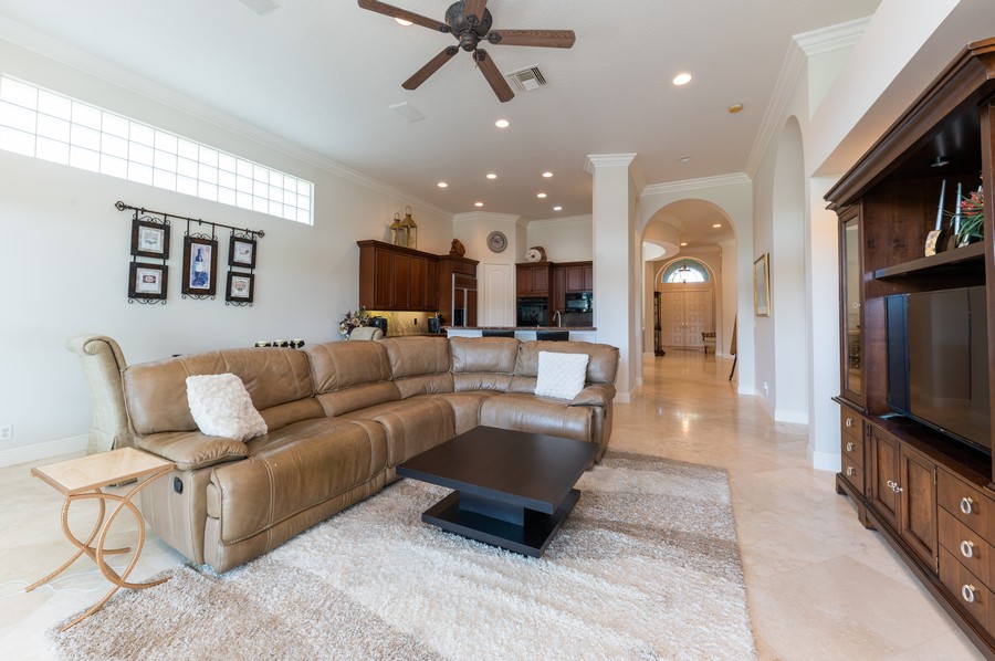 Real Estate Photography - 15904 Double Eagle Trail, Delray Beach, FL, 33446 - Family Room / Kitchen