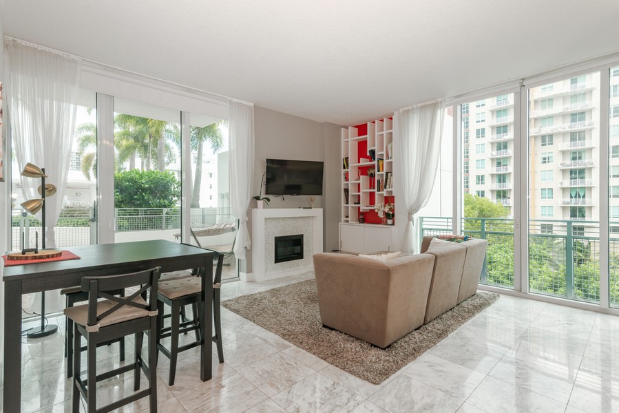 Real Estate Photography - 350 NE 24th St. #501, Miami, FL, 33137 - Living Room / Dining Room