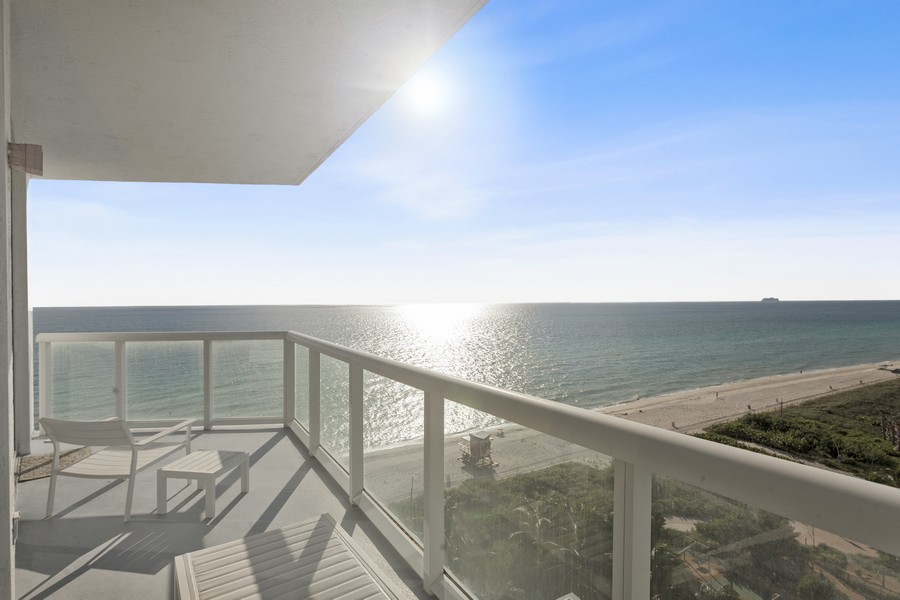 Real Estate Photography - 6515 COLLINS AVE #1003, Miami Beach, FL, 33141 - Balcony