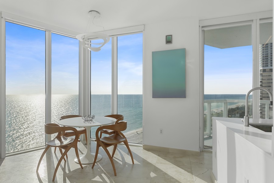 Real Estate Photography - 6515 COLLINS AVE #1003, Miami Beach, FL, 33141 - Dining Room