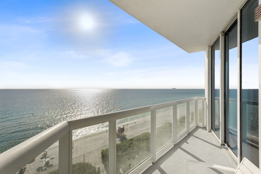 Real Estate Photography - 6515 COLLINS AVE #1003, Miami Beach, FL, 33141 - Balcony