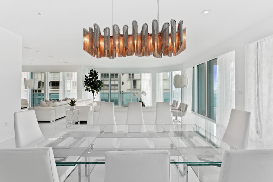 Real Estate Photography - 10101 collins avenue, 15E, Bal Harbour, FL, 33154 - Dining Room