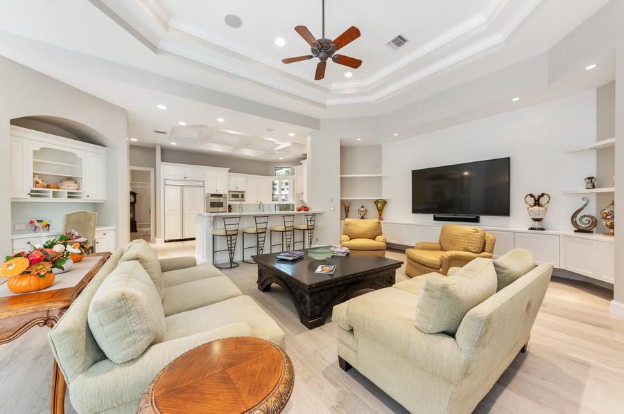 Real Estate Photography - 16020 D'Alene Drive, Delray Beach, FL, 33446 - Family Room / Kitchen