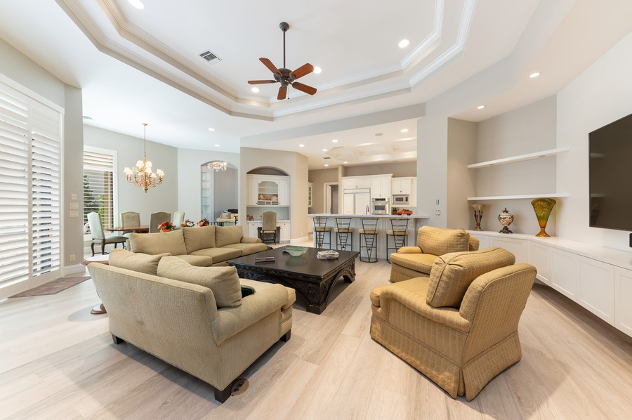 Real Estate Photography - 16020 D'Alene Drive, Delray Beach, FL, 33446 - Family Room / Kitchen