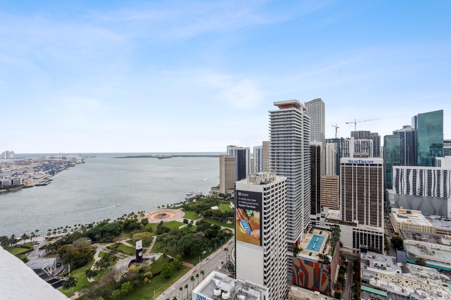 Real Estate Photography - 244 Biscayne blvd #4008, Miami, FL, 33132 - Balcony