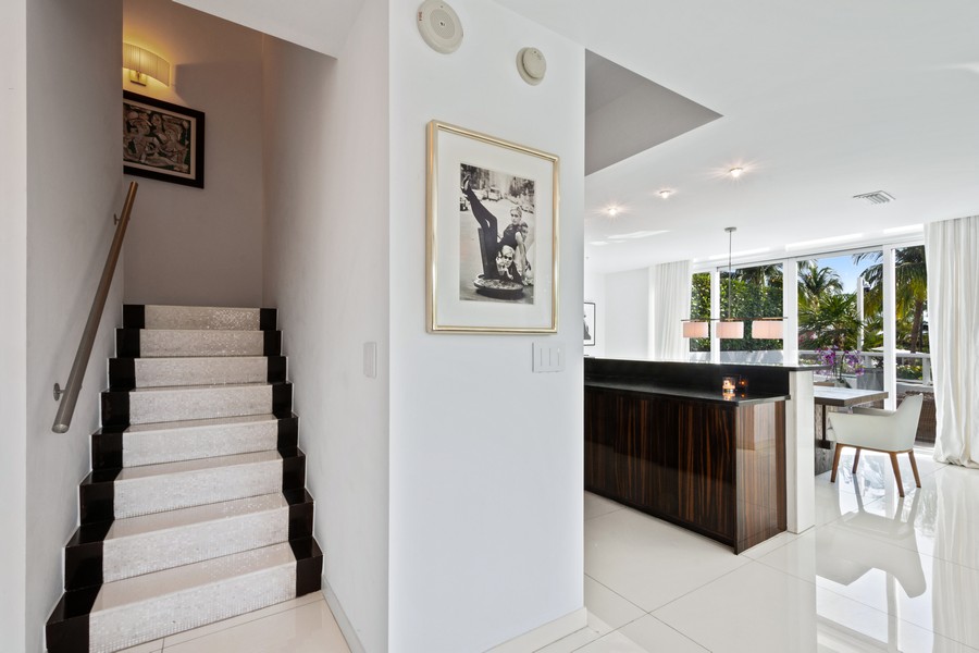 Real Estate Photography - 50 south point dr th1 n, Miami Beach, FL, 33139 - Staircase