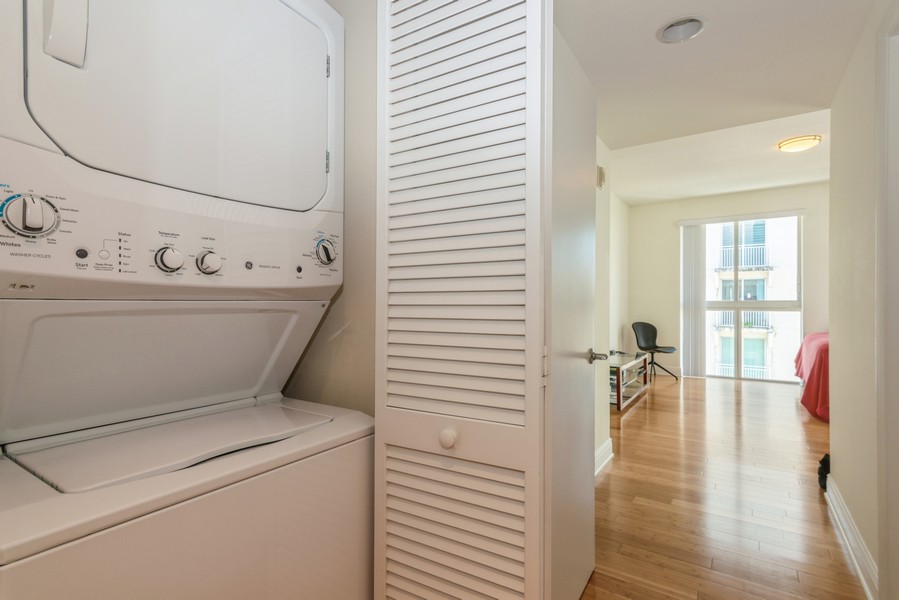 Real Estate Photography - 7285 SW 90th St, Unit D613, Miami, FL, 33156 - Laundry Room