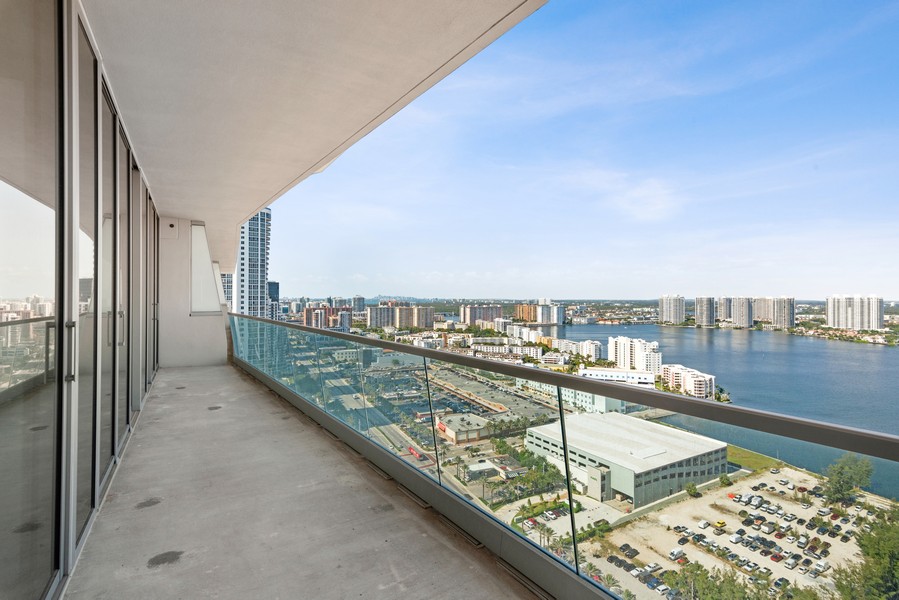 Real Estate Photography - 18501 Collins Ave, #2702, Sunny Isles Beach, FL, 33160 - Terrace 3
