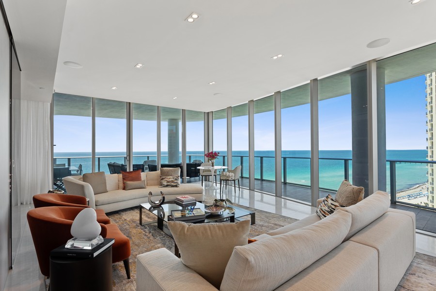 Real Estate Photography - 17475 Collins Ave #1001, Sunny Isles, FL, 33160 - Living Room