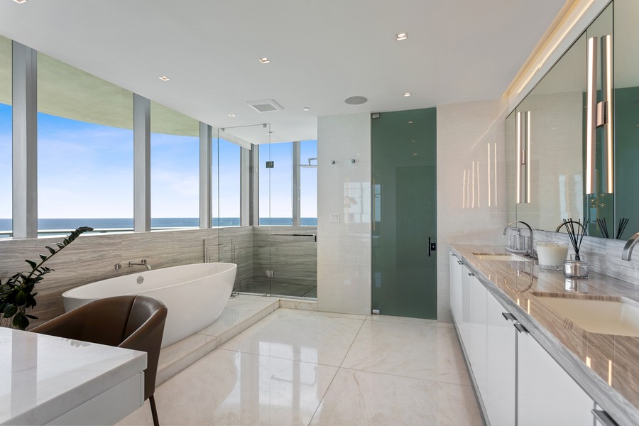 Real Estate Photography - 17475 Collins Ave #1001, Sunny Isles, FL, 33160 - Primary Bathroom