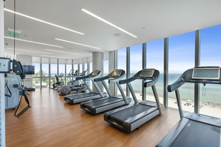 Real Estate Photography - 17475 Collins Ave #1001, Sunny Isles, FL, 33160 - Gym
